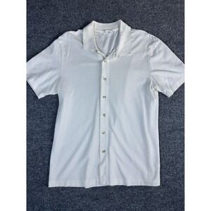 Kotn Shirt Mens Large White Egyptian Cotton Knit Casual Soft Parisian Minimalist